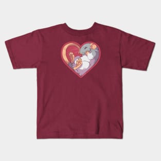 Heart Rat: Hooded Gray Kids T-Shirt